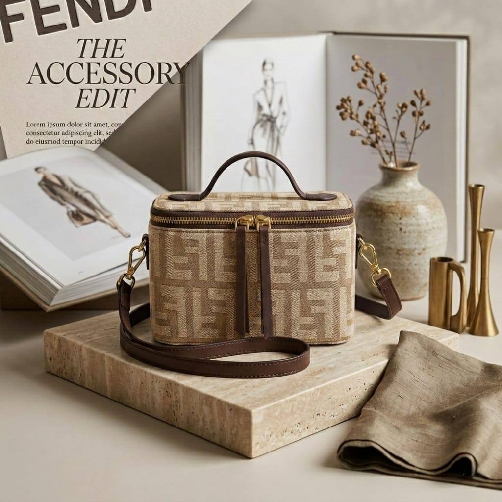 FENDI ᴠᴀɴɪᴛʏ ᴛʀᴜɴᴋ
ᴛᴏᴘ ʜᴀɴᴅʟᴇ ʙᴀɢ
FF ᴊᴀᴄǫᴜᴀʀᴅ ᴄᴀɴᴠᴀs
ᴡɪᴛʜ ʟᴏɴɢ ʙᴇʟᴛ sᴛʀᴀᴘ
ɢᴏʟᴅ ʜᴀʀᴅᴡᴀʀᴇ
sɪᴢᴇ: 18 cm

ᴡɪᴛʜ BOX
🎁🎁🎁

70 dhs✅

Zain31
♥️♥️♥️