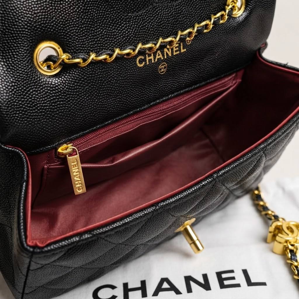 CHANEL Classsic
Flap Cross/shoulder bag
With Ball press adjustable
Chain belt strap
Size : 18 cm
With BOX 

100 dhs🇦🇪🇦🇪

Zain239
♥️♥️♥️
