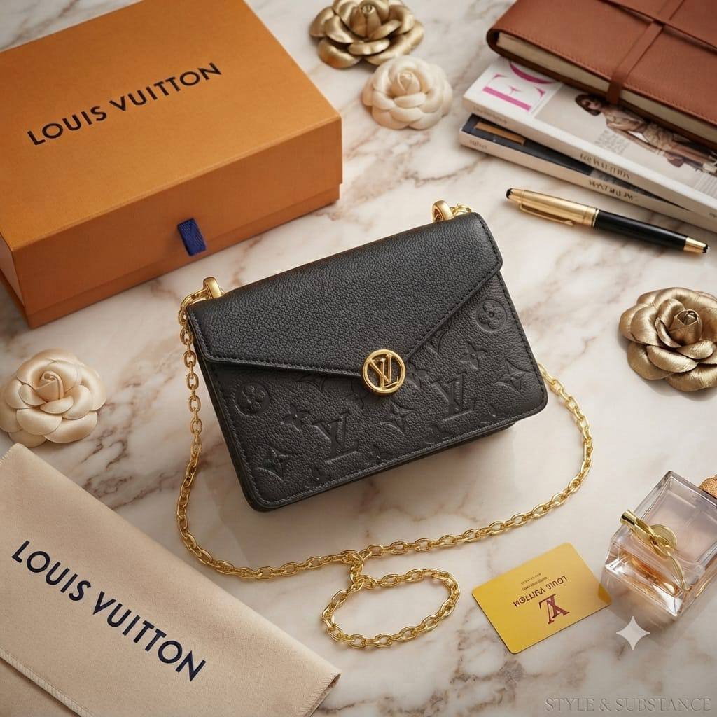 LV
Wallet On Chain Rosy
Monogram & Empreinte Leather
In Gold Hardware
Size : 17 cm
With BOX

90 dhs✅

Zain239
♥️♥️♥️