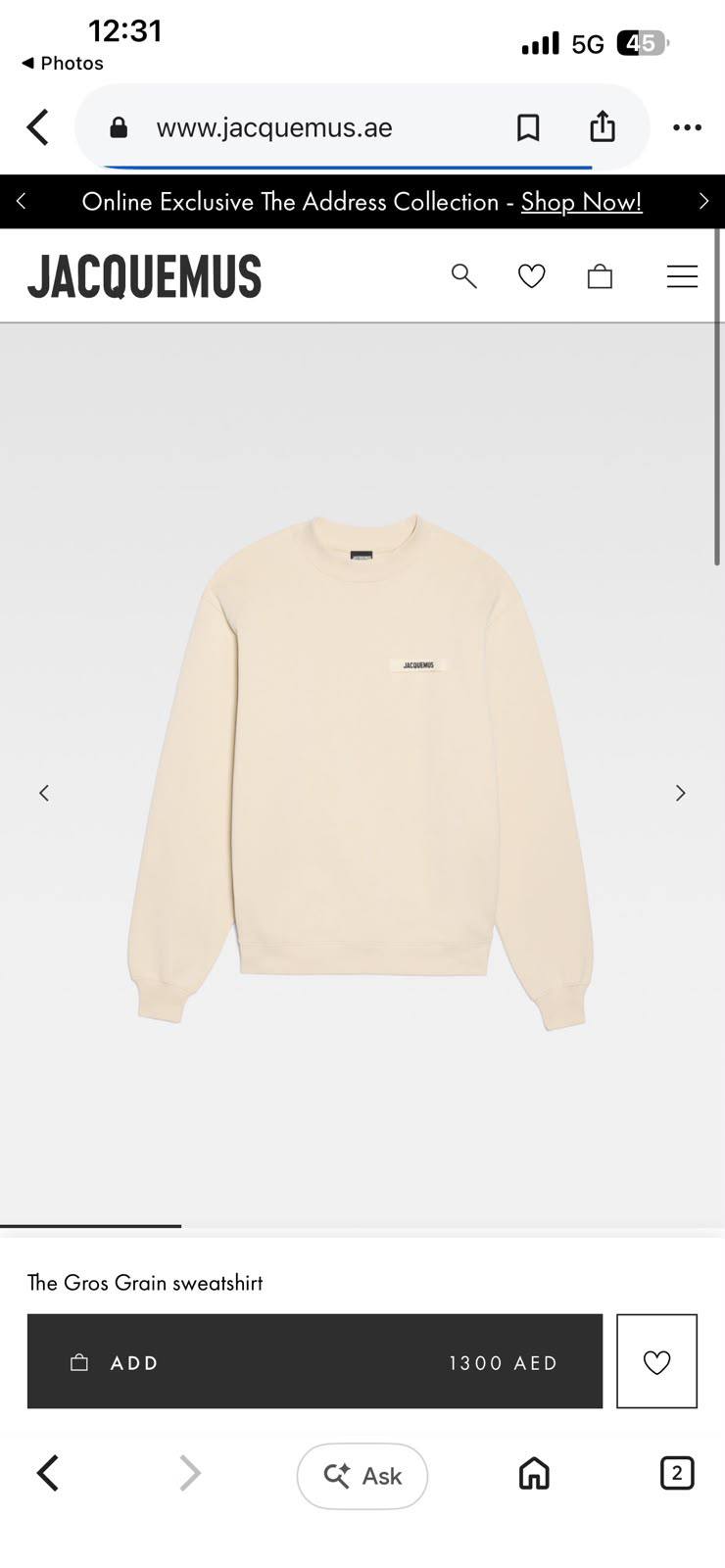 JACQUEMUS ❣️
SUPER MASTER QUALITY ✨
SIZE :S M L XL XXL
400 dhs🇦🇪🇦🇪🇦🇪

Zain327
♥️♥️♥️