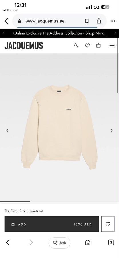 JACQUEMUS ❣️
SUPER MASTER QUALITY ✨
SIZE :S M L XL XXL
400 dhs🇦🇪🇦🇪🇦🇪

Zain327
♥️♥️♥️