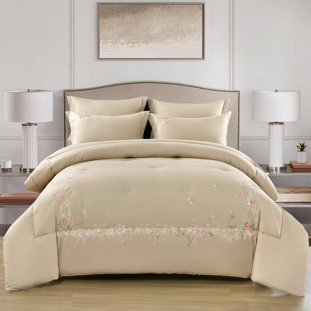 New collection ✅✅✅✅
Embroidered 🪡🪡🪡
100 % cotton 
Comfort set 
King size comfort 6pcs set 
170 dhs💓

Zain99
 ♥️♥️♥️