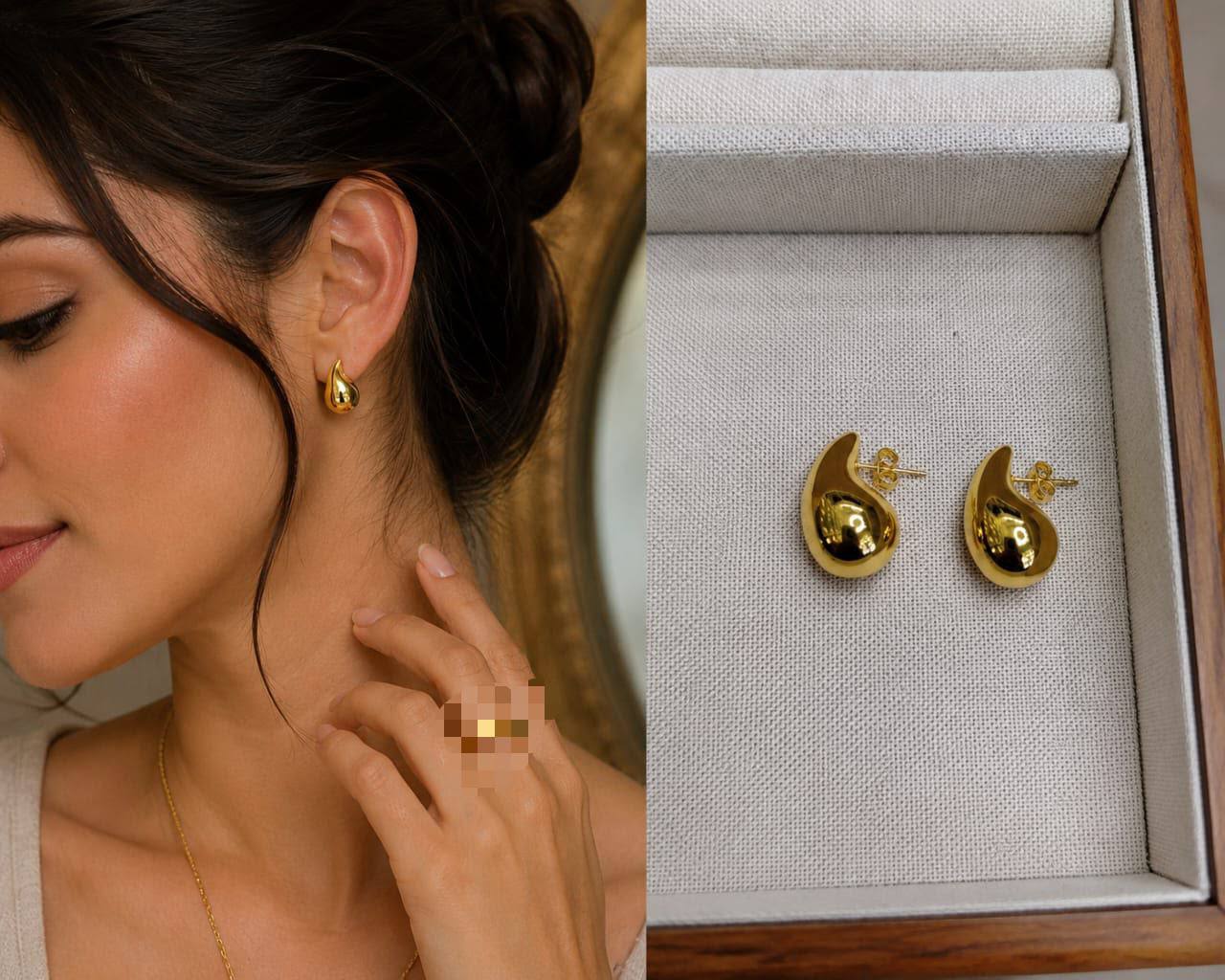 Bottega set
Necklace 
Earrings 
Ring 💍 
Fashion quality 👈

*50* AED simple box 📦

Zain48
♥️♥️♥️
