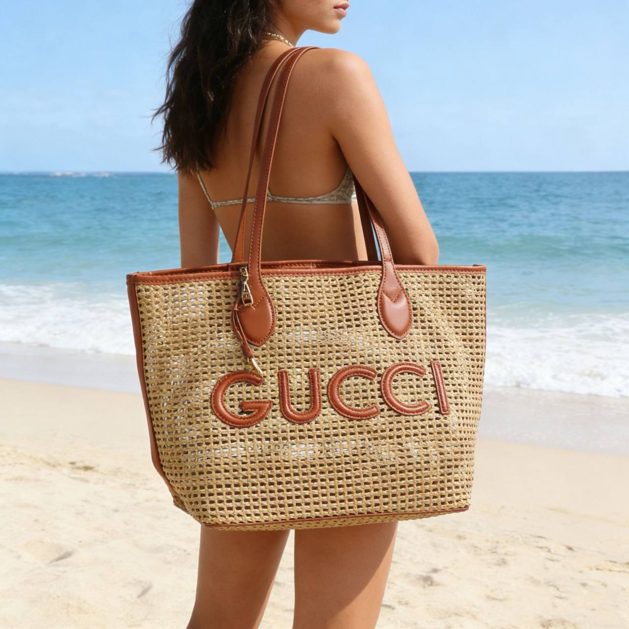 GUCCI BEACH BAG 
NEW CAME  GOOD QUALITY 
WITH POUCH
120 dhs🇦🇪

Zain39
♥️♥️♥️