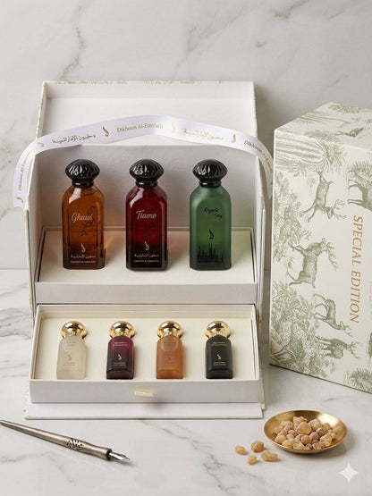 Dakhoon Uae Set
150 dhs✅
 100ML  3 Pcs
  15 ML 4 pcs

Zain289
♥️♥️♥️