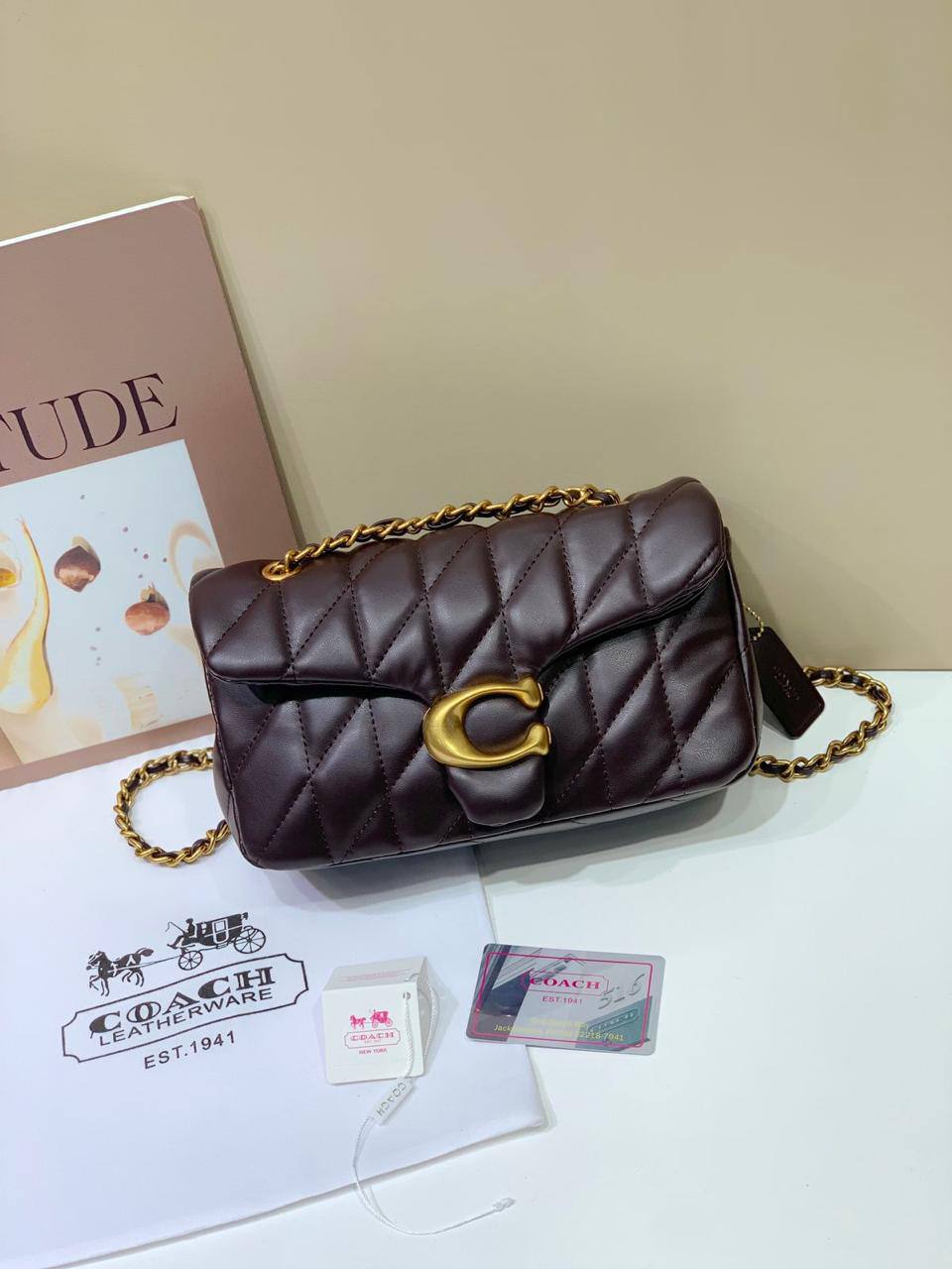 🌟 Coach Tabby 20
1️⃣ First quality +🎁  
Size : 26 * 16 cm
115 dhs❣️
with box 🎁

Zain115
♥️♥️♥️