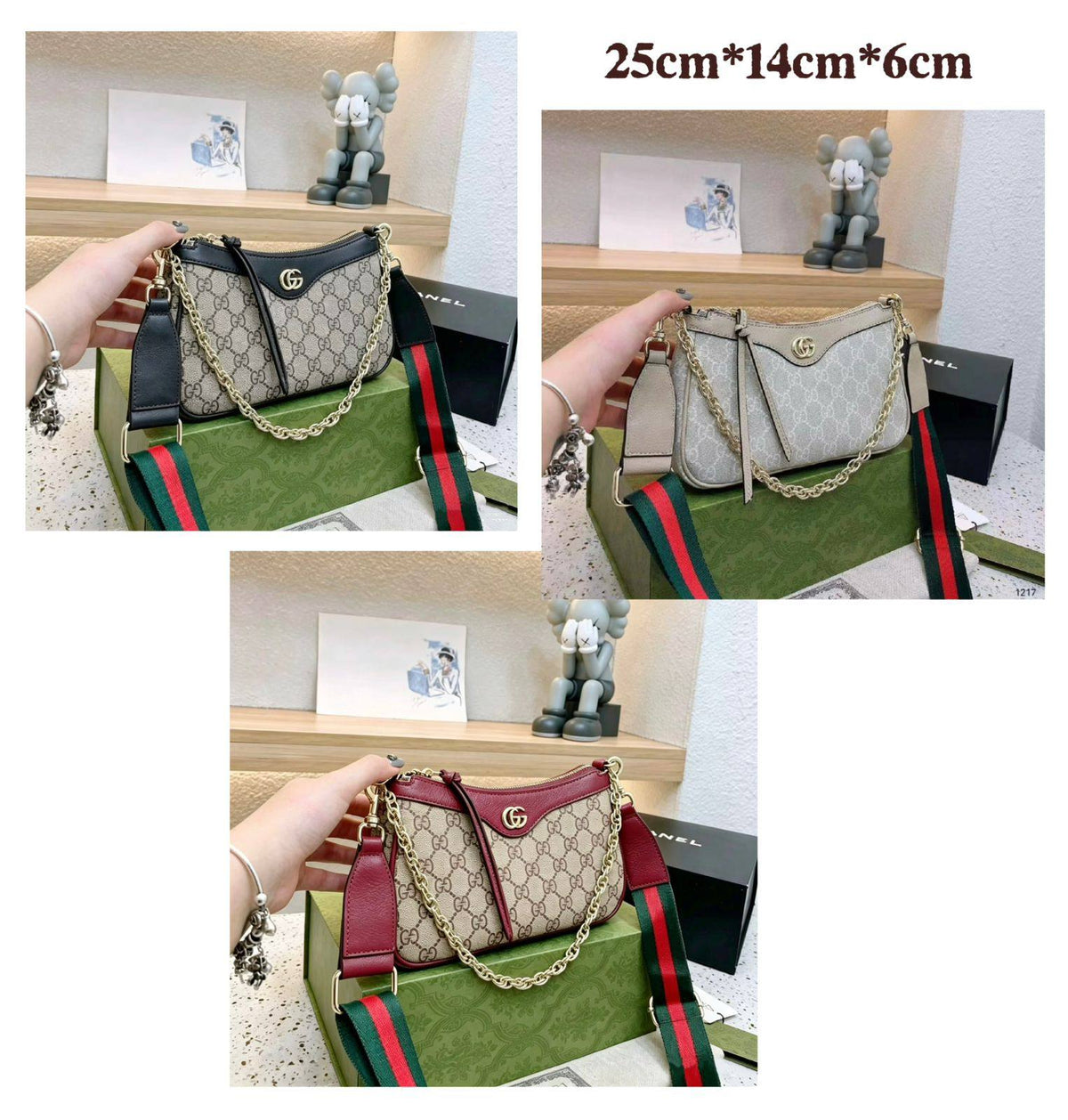 GUCCI 

NEW CAME 
GOOD QUALITY 

WITH BOX 
95 dhs🇦🇪🇦🇪

SIZE: 25cm

Zain295
♥️♥️♥️