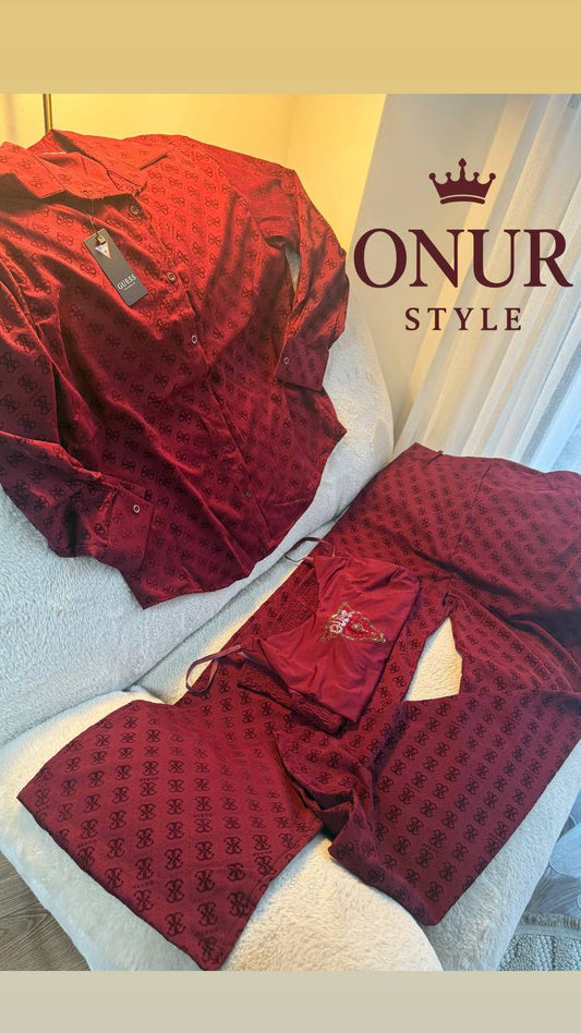 guess set
طقم 3 قطع متوفر ب 3 ألوان 
قماش فخم والكتابة بالمخمل وبنفس الوقت بارد♥️

Set 3pc 
Available in 3 color (brown, burgundy, beige)
Luxurious fabric, all writing in velvet ♥️


230 dhs

OnurStyle store

اطلبوها من الوتس المثبت في الأعلى👆🏻👆🏻

توا