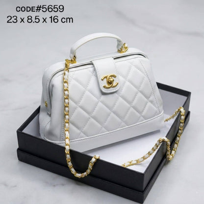 CHANEL ᴛᴏᴘ ʜᴀɴᴅʟᴇ
ᴄʟᴜᴛᴄʜ sᴀᴛᴄʜᴇʟ ʙᴀɢ
ᴡɪᴛʜ ʟᴏɴɢ ᴄʜᴀɪɴ ʙᴇʟᴛ
ɢᴏʟᴅ ʜᴀʀᴅᴡᴀʀᴇ
sɪᴢᴇ : 23 cm
ᴡɪᴛʜ BOX
🎁🎁🎁

85 dhs✅

Zain31
♥️♥️♥️