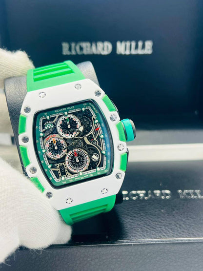 Richard mile
*Chronograph working*
120 dhs✅

Zain29
♥️♥️♥️