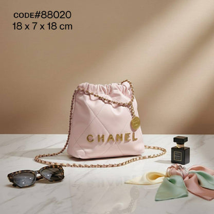 CHANEL 22 ᴍɪɴɪ
ʙᴜᴄᴋᴇᴛ ʜᴀɴᴅ/ ᴄʀᴏss ʙᴀɢ
ǫᴜɪʟᴛᴇᴅ ʟᴇᴀᴛʜᴇʀ
ɢᴏʟᴅ ʜᴀʀᴅᴡᴀʀᴇ
ᴡɪᴛʜ ᴄʜᴀɪɴ ʙᴇʟᴛ sᴛʀᴀᴘ
sɪᴢᴇ : 18 cm
ᴡɪᴛʜ BOX
🎁🎁🎁

75 dhs🇦🇪

Zain31
♥️♥️♥️