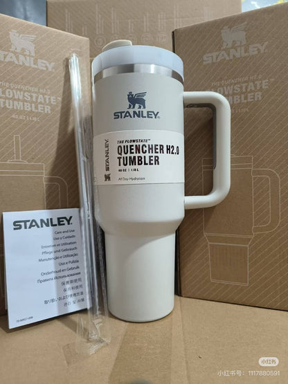 Stanley Quencher H2.0 Tumbler with Straw 40 oz | Flowstate 3-Position Lid | Cup Holder Compatible for Travel | Insulated Stainless Steel Cup ❤️‍🔥*
good quality 💯
With boxes 🗃️ 
70 dhs✅

Zain216
♥️♥️♥️
