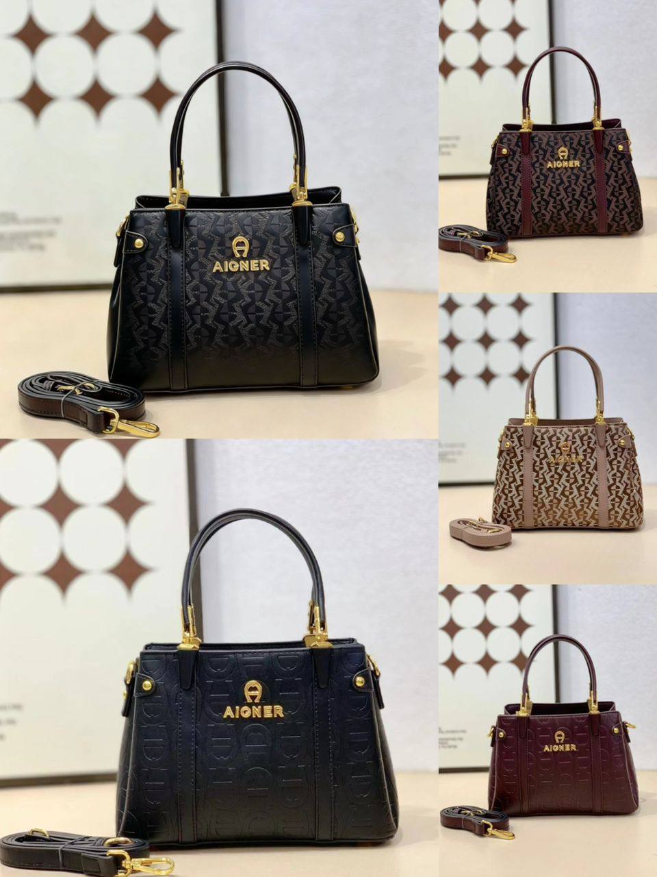 Aigner
100 dhs❣️
SIZE：22cm
Good-quality 

with box
🎁🎁🎁

Zain35
♥️♥️♥️