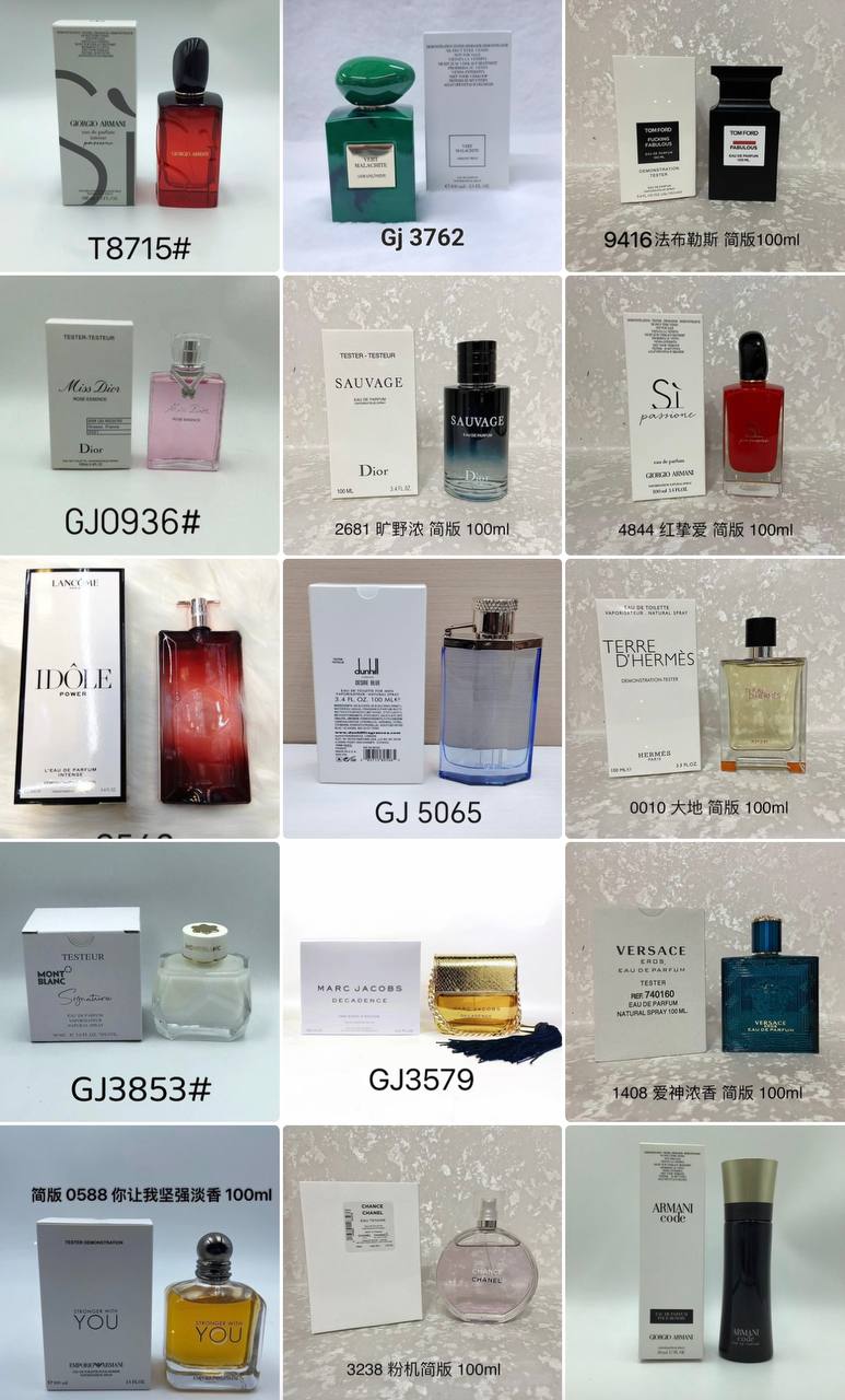 Tester Perfumes
Nice Quality 👌
40 dhs💚

Zain211
❤️❤️❤️