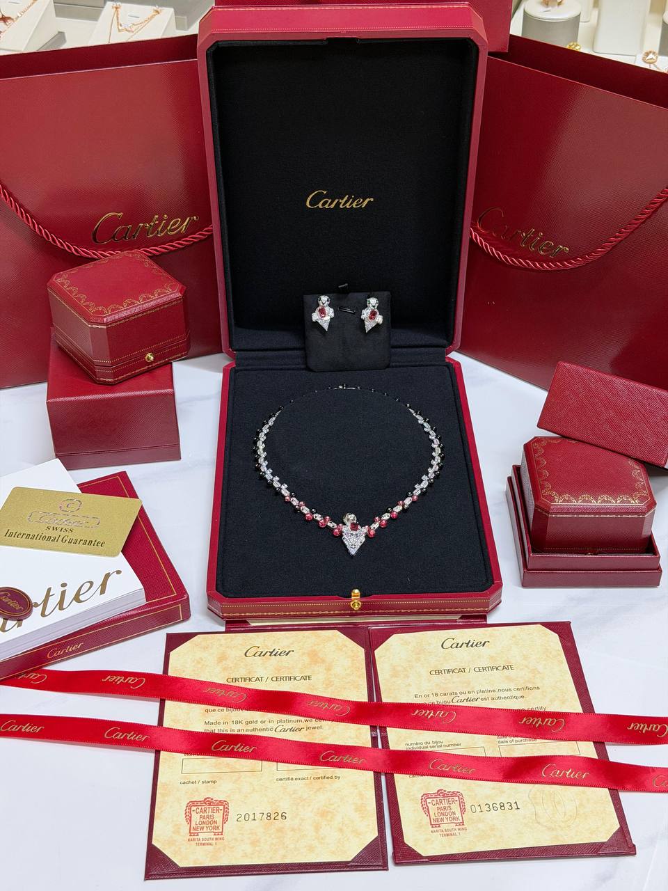 Cartier
 Collection 😍
Quality: Super Master 
Non -Tarnish color
* ⁠Necklace 
* ⁠Earring
For Price 👇 WTSP Text Zain 0568585901

Zain268
♥️♥️♥️