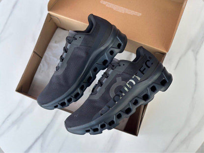 On Cloud monster 1. Full Balck. 
Size 36-45. 
220 dhs✅

Zain242
♥️♥️♥️