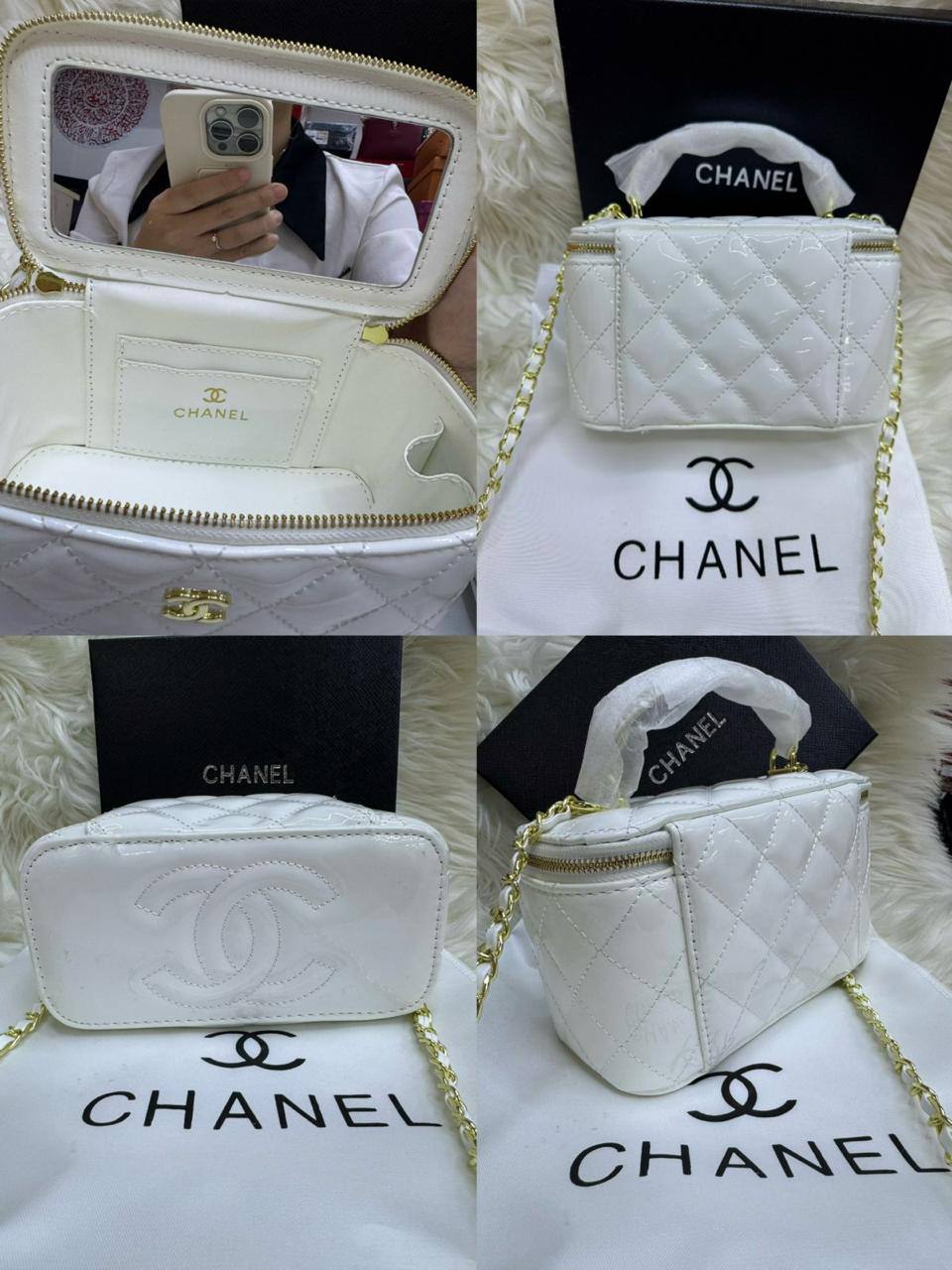 🌸 Chanel 24K
1⃣️ First quality +🎁
Size: 17.5 * 10 * 8 cm
85 dhs❤️
with box🎁

Zain115
♥️♥️♥️