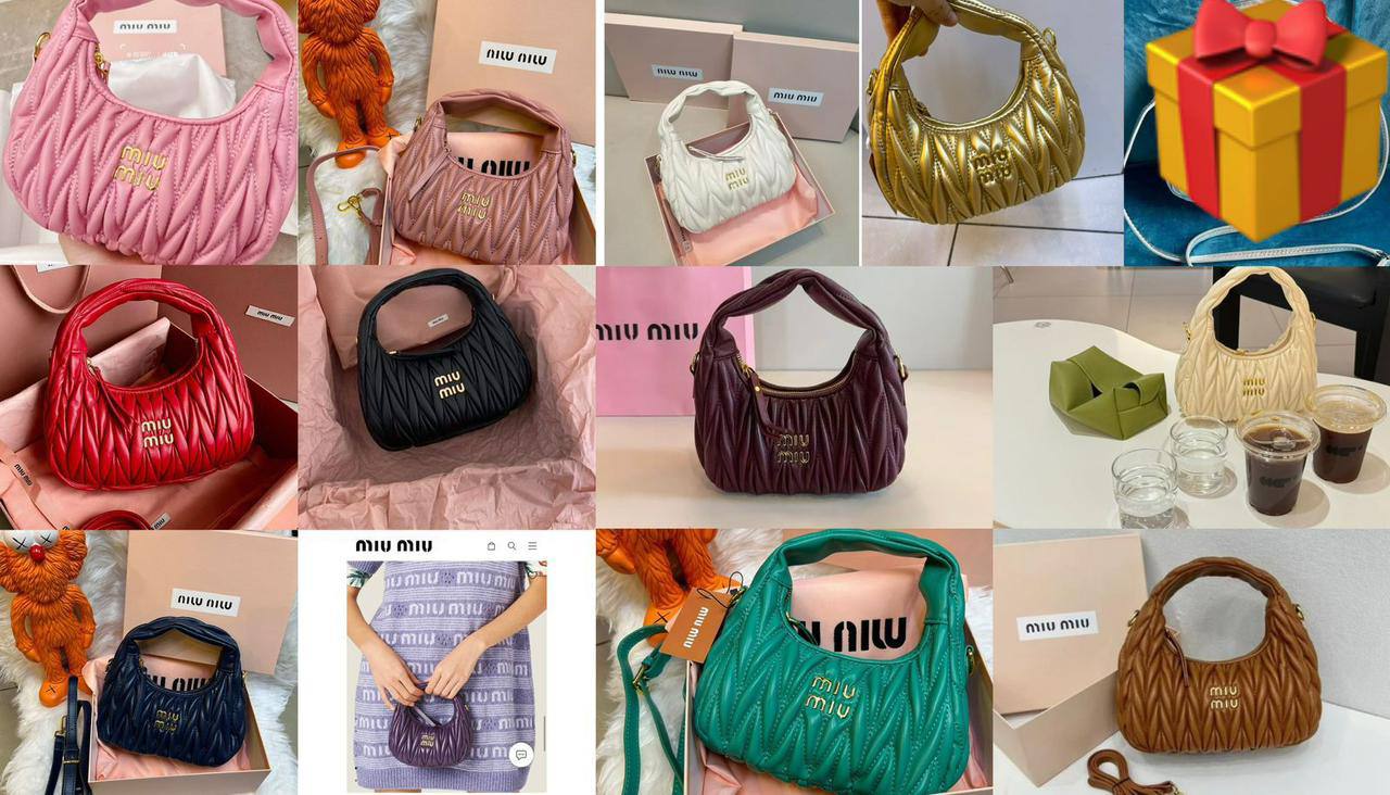 Miu Miu
New model, good quality,  
with box,  
🎁🎁🎁
size 21*12 cm 
95 dhs🪙🌨️

Zain12
♥️♥️♥️