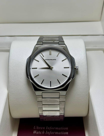 PATEK PHILIPPE SLIM MEN
*GOOD QUALITY*
*WEIGHT LESS CHAIN*
120 dhs🗽
*BATTERY*

Zain29