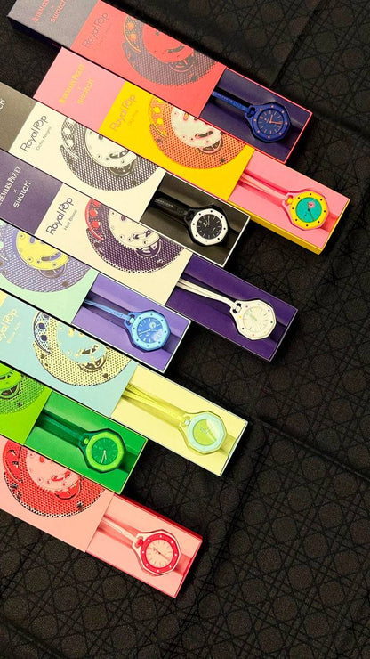 AP x Swatch Royal Pop Collection
*NEW stock* 🚨 
380 dhs✅
With full packing 🎁

Zain280
♥️♥️♥️