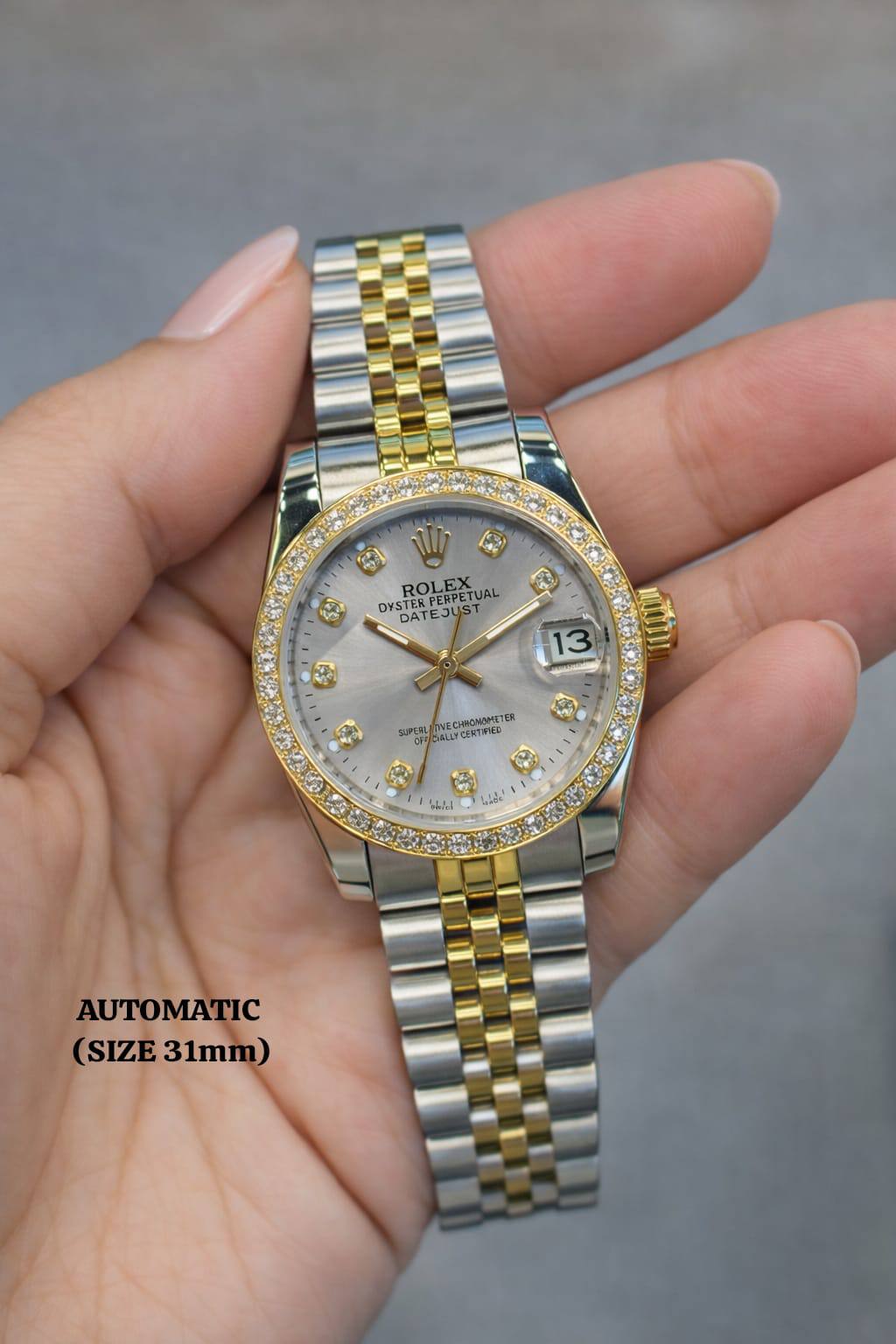 Rolex watch for ladies good quality automatic 
230 dhs❣️
size 31mm

Zain59
♥️♥️♥️