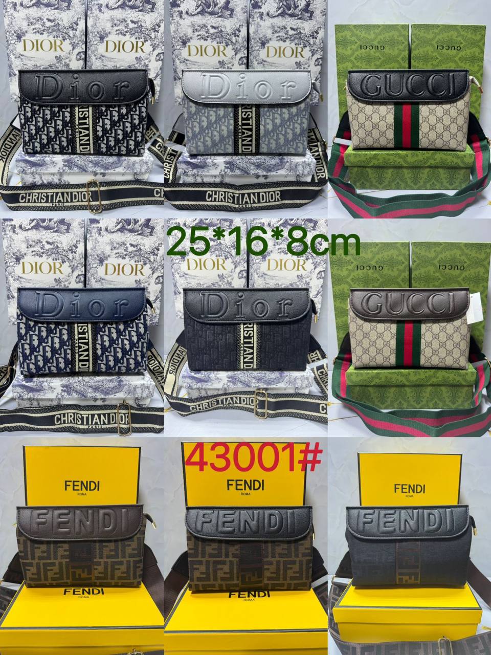 Dior - Fendi - Gucci
With box 
75 dhs✅

Zain50
♥️♥️♥️