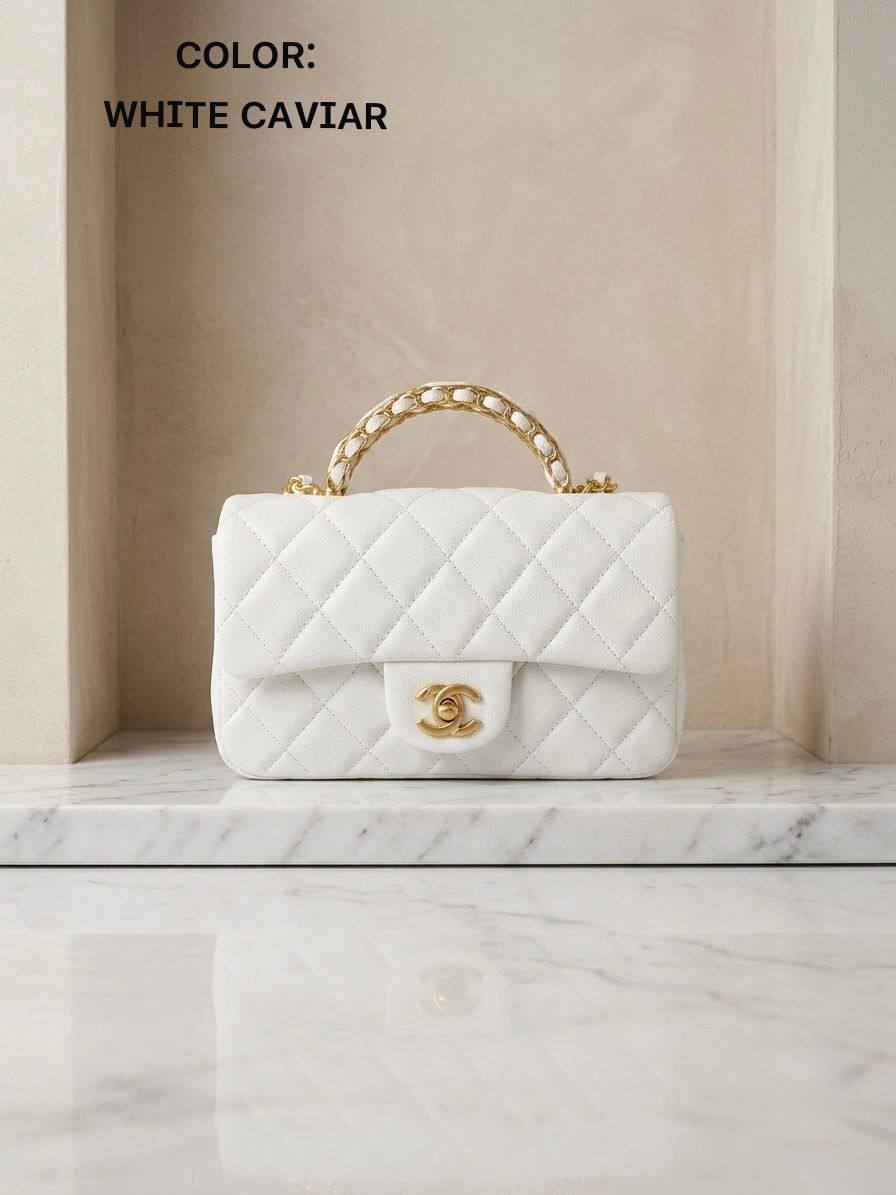 Chanel ᴍɪɴɪ ғʟᴀᴘ
ᴛᴏᴘ ʜᴀɴᴅʟᴇ ɢᴏʟᴅ ᴄʜᴀɪɴ

ᴡɪᴛʜʙᴏx
🎁🎁🎁

ᴄᴀᴠɪᴀʀ ᴍᴀᴛᴇʀɪᴀʟ 
sɪᴢᴇ:20ᴄᴍ
100 dhs✅

Zain56
♥️♥️♥️