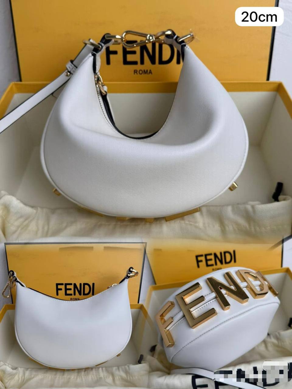 Fendi Graphy
Size : 20 * 13 * 7.5 cm
90 dhs🪙💚
with box 🎁

Zain115
♥️♥️♥️