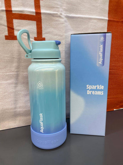 AQUA FLASK bottle 
STANLESS STEEL 
32 oz 945 ml 
65 dhs❣️

Zain88
♥️♥️♥️