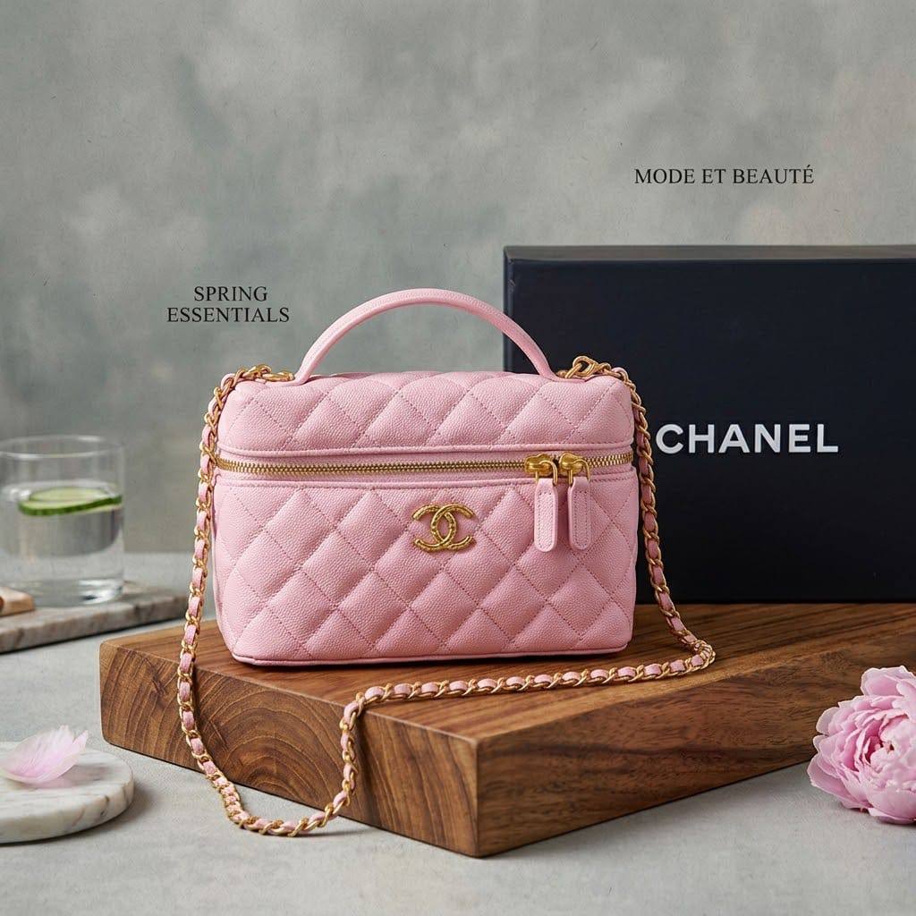 CHANEL Vanity Bag
Grained leather Material
Gold Hardware
With long chain belt strap
Size : 19 cm
With BOX

100 dhs💓

Zain239
♥️♥️♥️