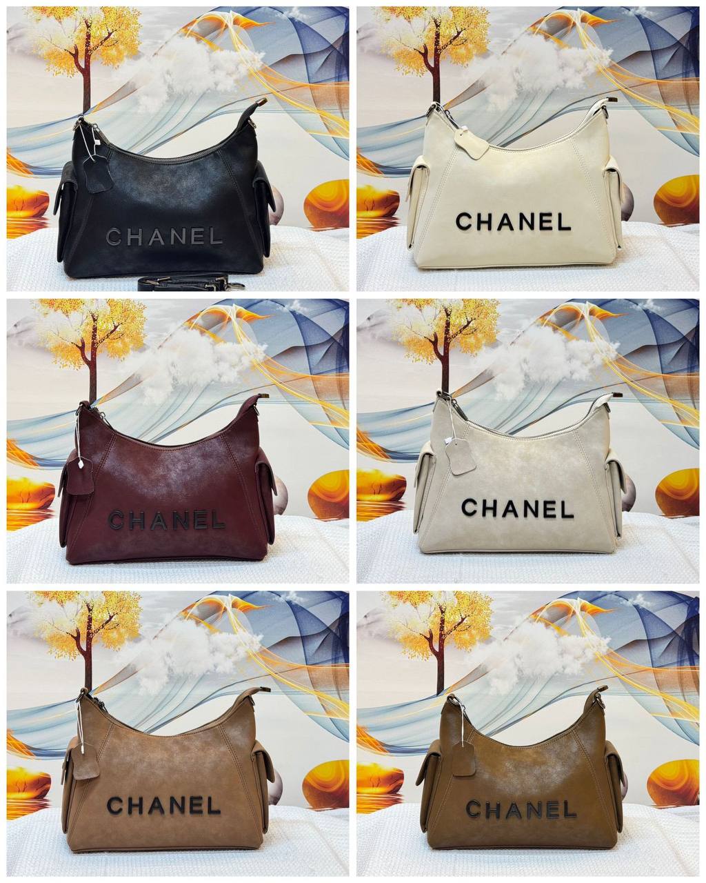 Chanel 
Best quality 
95 dhs✅
size 30 cm

Zain290
♥️♥️♥️