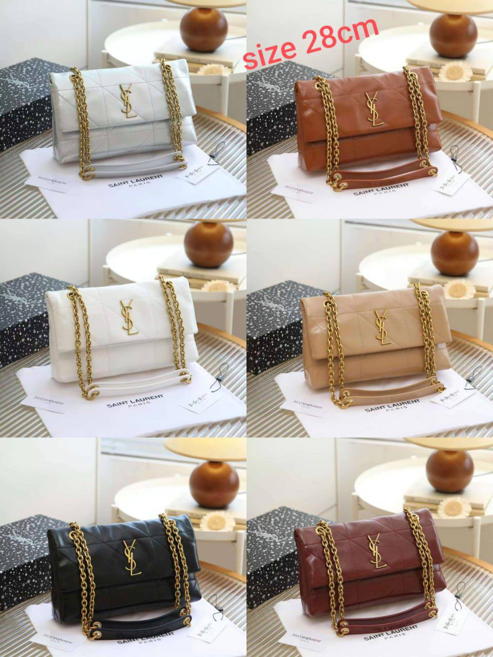 YSL - Yves Saint Laurent
Jamie Shoulder Bag
Quilted leather Material
Gold -Tone Material
Size: 28 cm
With BOX
🎁🎁🎁

110 dhs✅

Zain239
♥️♥️♥️