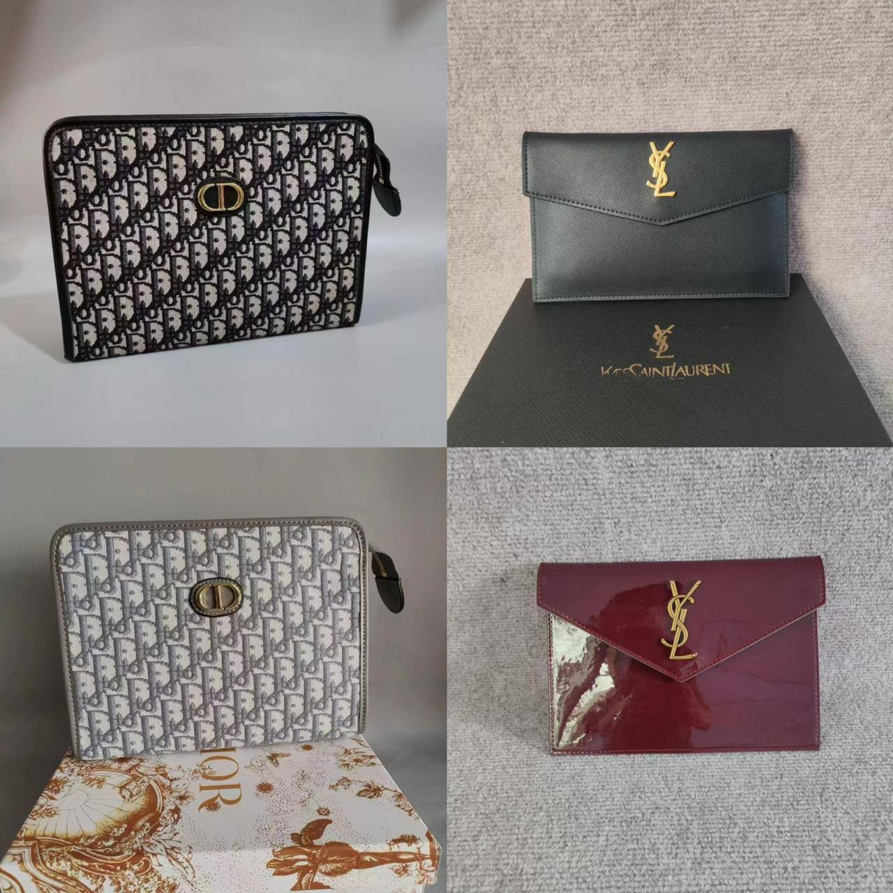 Dior / Ysl  clutch
size : 29 *16 cm
60 dhs🪙💕
With box 🎁

Zain115
♥️♥️♥️
