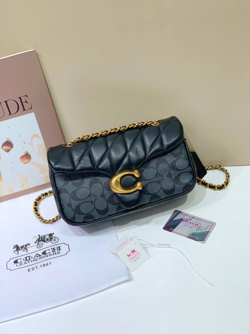 🌟 Coach Tabby 20
1️⃣ First quality +🎁  
Size : 26 * 16 cm
115 dhs❣️
with box 🎁

Zain115
♥️♥️♥️