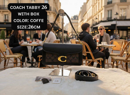 Coach ᴛᴀʙʙʏ 𝟐𝟔
ᴄʟᴜᴛᴄʜ sʜᴏᴜʟᴅᴇʀ ʙᴀɢ
ᴡɪᴛʜ ʙᴏx
🎁🎁🎁

ʟᴇᴀᴛʜᴇʀ
sɪᴢᴇ:𝟐𝟔ᴄᴍ
100 dhs✅

Zain56
♥️♥️♥️