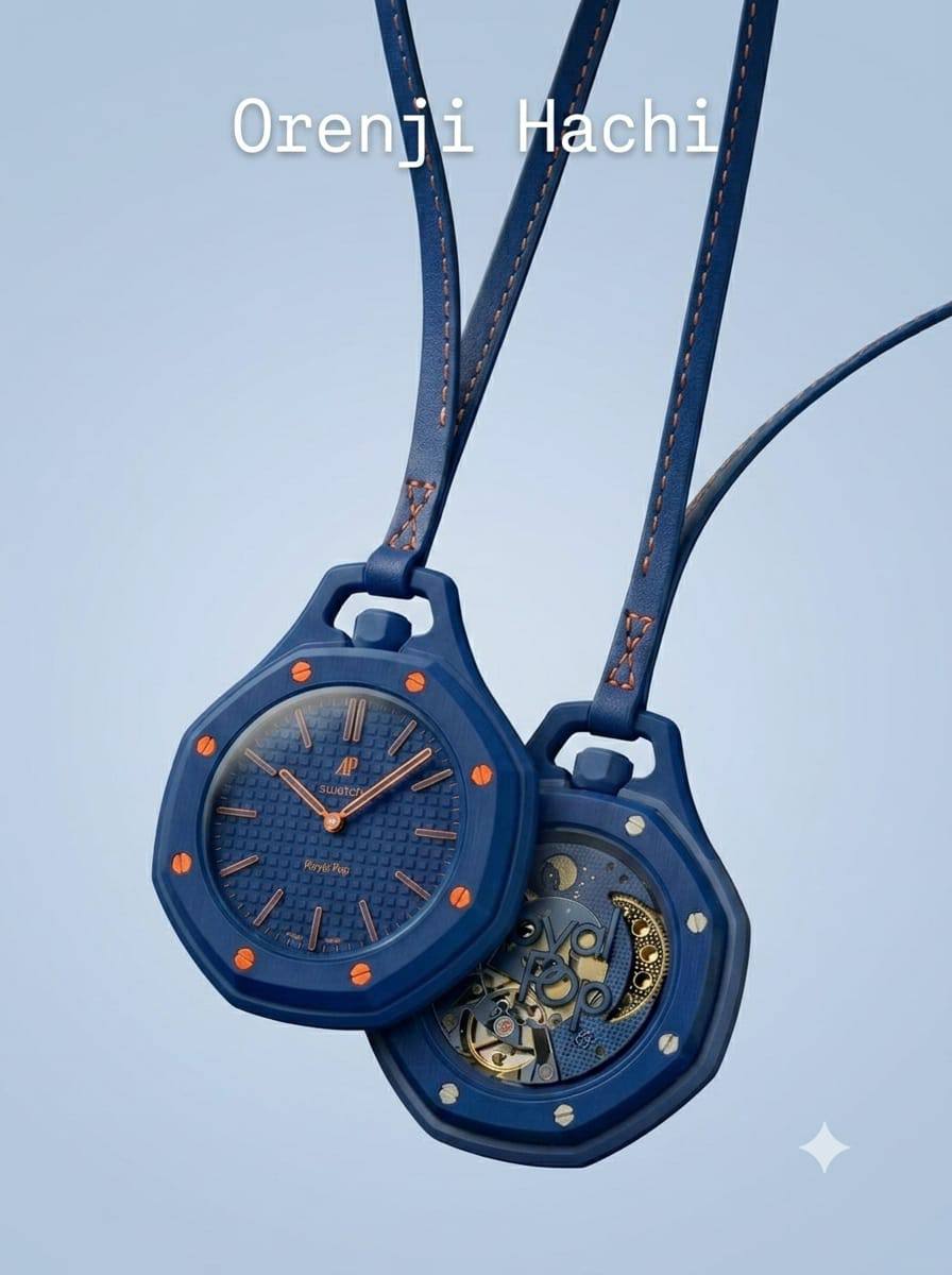Audemars Piguet x Swatch
Blaue Acht pocket watch
From the Royal Pop Collection
With BOX

75 dhs💓

Zain239
♥️♥️♥️