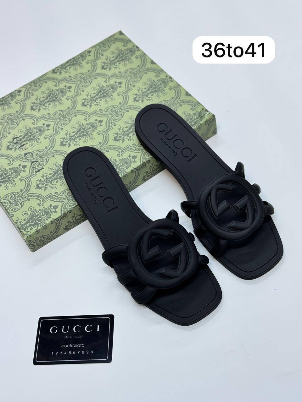 Gucci 
𝗥𝗨𝗕𝗕𝗘𝗥 𝗦𝗟𝗜𝗣𝗣𝗘𝗥𝗦
💯high quality
Size 36-37-38-39-40-41
80 dhs🇦🇪

Zain07
♥️♥️♥️