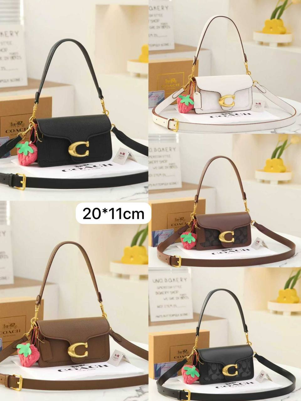 🍓 Coach Tabby
1️⃣ First quality +🎁  
+🍓Pendant
Size : 20 * 11 cm
100 dhs🇦🇪🇦🇪
with box 🎁

Zain115
♥️♥️♥️