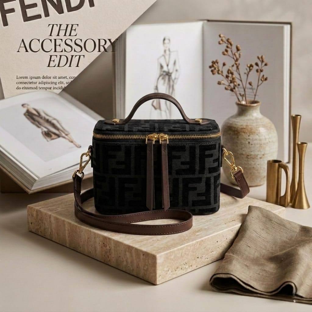 FENDI ᴠᴀɴɪᴛʏ ᴛʀᴜɴᴋ
ᴛᴏᴘ ʜᴀɴᴅʟᴇ ʙᴀɢ
FF ᴊᴀᴄǫᴜᴀʀᴅ ᴄᴀɴᴠᴀs
ᴡɪᴛʜ ʟᴏɴɢ ʙᴇʟᴛ sᴛʀᴀᴘ
ɢᴏʟᴅ ʜᴀʀᴅᴡᴀʀᴇ
sɪᴢᴇ: 18 cm

ᴡɪᴛʜ BOX
🎁🎁🎁

70 dhs✅

Zain31
♥️♥️♥️