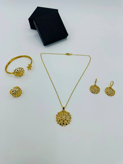 SET
Necklace ✨
Earring 🦋
Bangle 😍
Ring 💍 
With normal boxes 📦 
60 dhs🇦🇪🇦🇪

Zain216
♥️♥️♥️