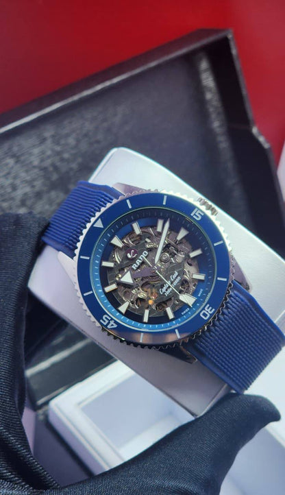 Rado Captain Cook Skeleton 
watch for men good quality automatic 
270 dhs🪙

Zain59
♥️♥️♥️