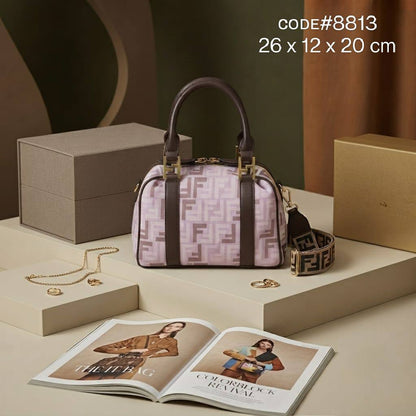 Fendi ʙᴏsᴛᴏɴ ʙᴀɢ
FF ᴊᴀᴄǫᴜᴀʀᴅ ғᴀʙʀɪᴄ
ᴡɪᴛʜ ʟᴏɴɢ ᴛʀɪᴍ ʙᴇʟᴛ sᴛʀᴀᴘ
sɪᴢᴇ : 26 cm

80 dhs💛

Zain31
♥️♥️♥️