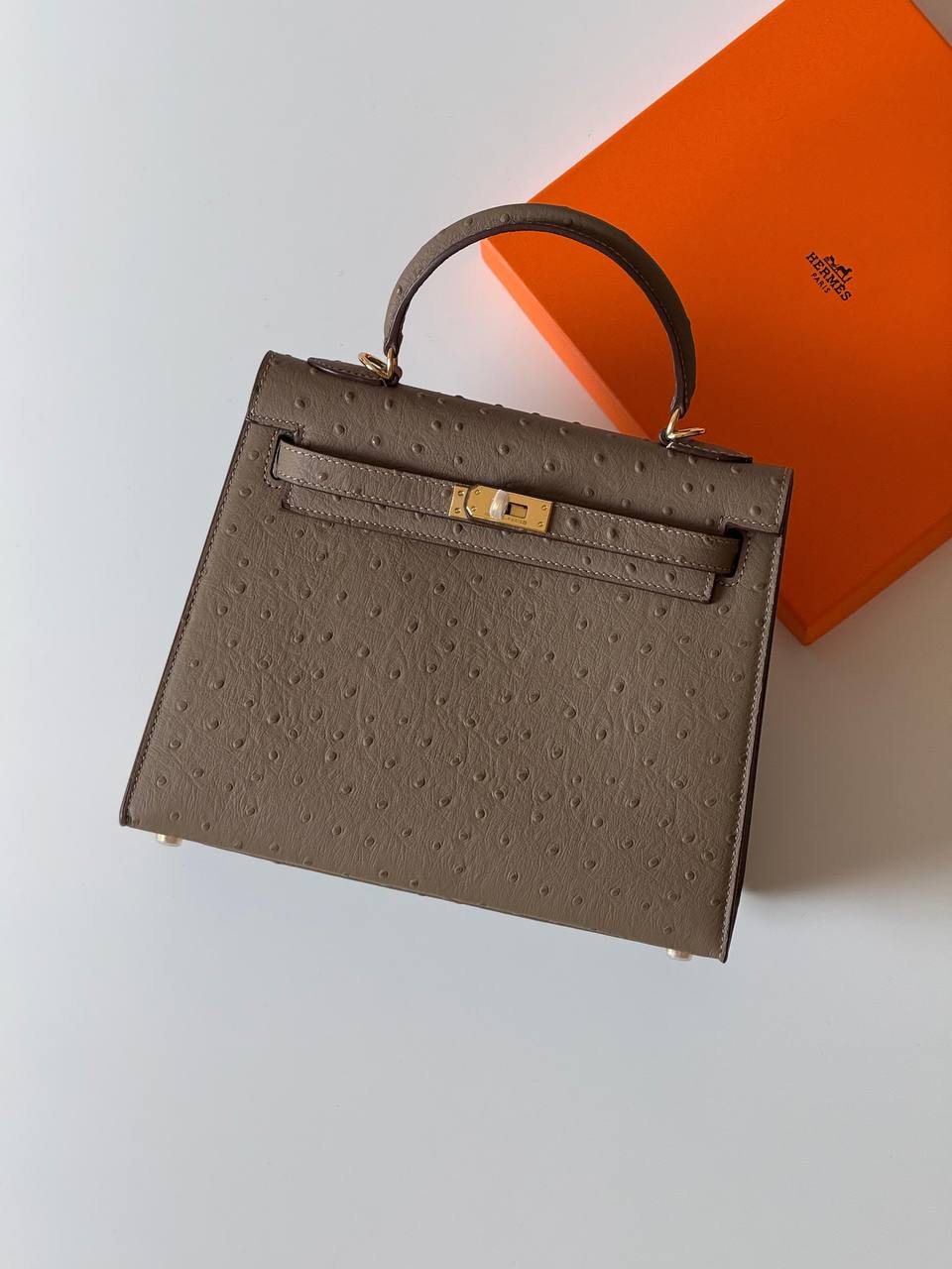 Hermes
 kelly ostrich 25cm💥Master quality ✅with box📦
410 dhs✅

Zain52
♥️♥️♥️