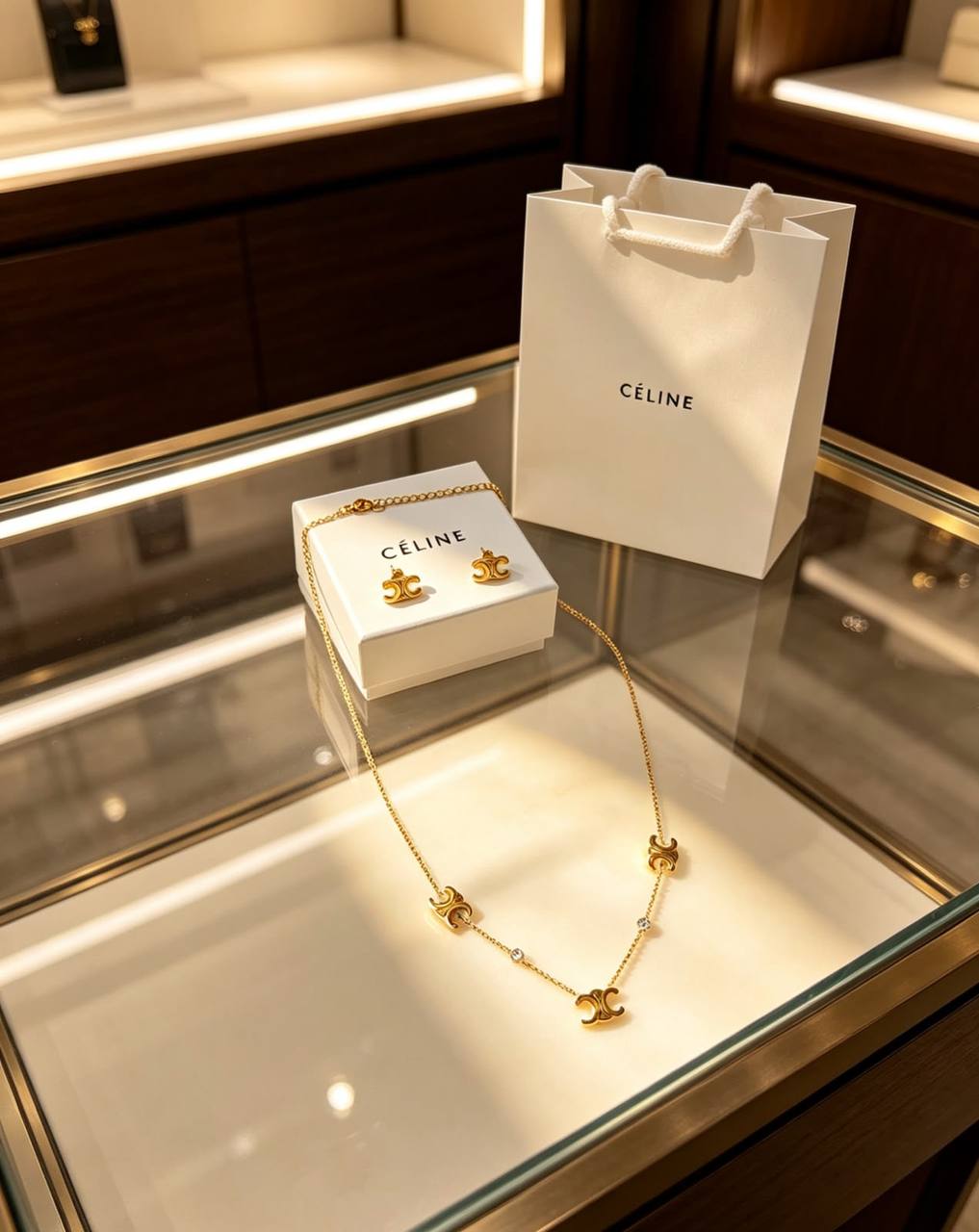 *Stainless steel 😍*
Necklace ❤️‍🔥
Earring 🦋
Non tarnish 💯
With same boxes 🗃️ 
And paper bag 🛍️
40 dhs🇦🇪🇦🇪

Zain216
♥️♥️♥️