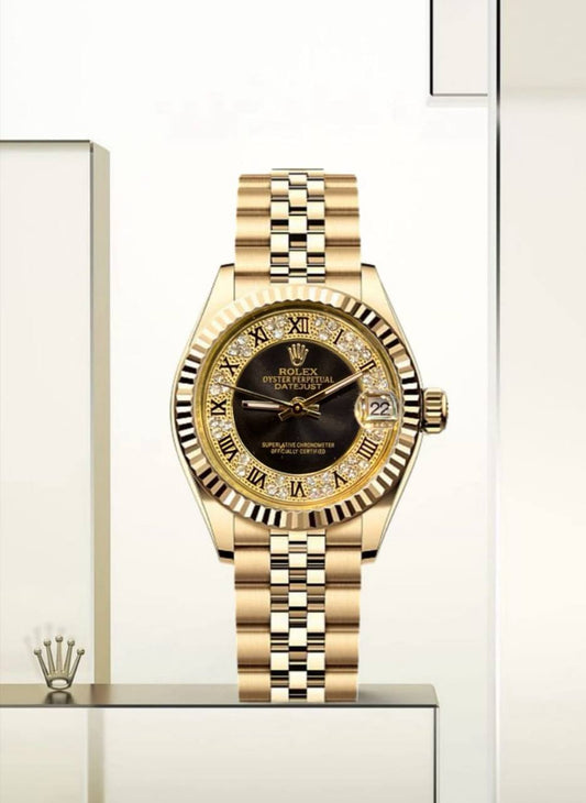 Rolex 
For Ladies Automatic 
Good Quality  31mm 
230 dhs🪙🌨️

Zain59
♥️♥️♥️