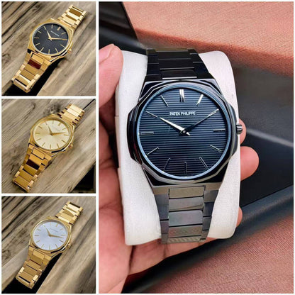 PATEK PHILIPPE SLIM MEN
*GOOD QUALITY*
*WEIGHT LESS CHAIN*
120 dhs💓
*BATTERY*

Zain29
♥️♥️♥️