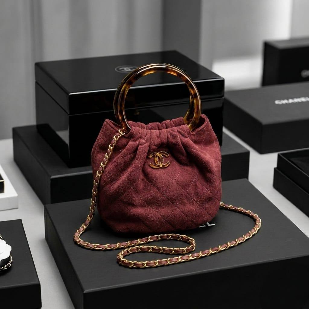 CHANEL ᴍɪɴɪ ʜᴏʙᴏ
ᴛᴏᴘ ʜᴀɴᴅʟᴇ ʙᴀɢ
sᴜᴇᴅᴇ ʟᴇᴀᴛʜᴇʀ ᴍᴀᴛᴇʀɪᴀʟ
ᴡɪᴛʜ ᴛᴏʀᴛᴏɪsᴇ sʜᴇʟʟ
ᴘʟᴇxɪ ɢʟᴀss ʜᴀɴᴅʟᴇ
ᴡɪᴛʜ ɢᴏʟᴅ ᴄʜᴀɪɴ ʙᴇʟᴛ sᴛʀᴀᴘ
sɪᴢᴇ : 18 cm
ᴡɪᴛʜ BOX
🎁🎁🎁

90 dhs✅

Zain31
♥️♥️♥️