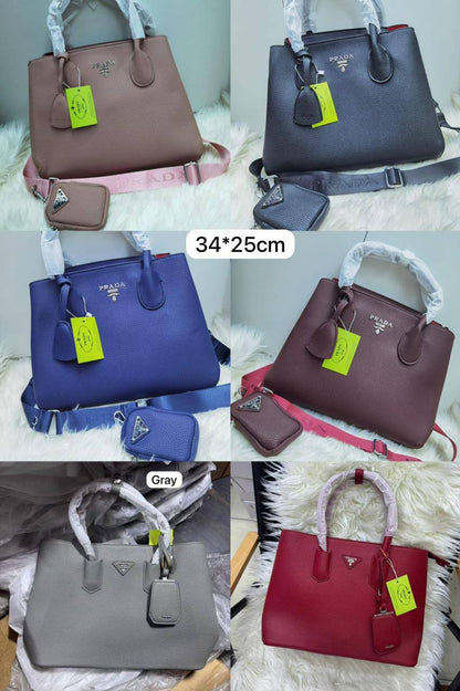 💞 Prada big 2 in 1
 1⃣️ First quality 
Size : 34 * 25* 20  cm
80 dhs✅

Zain115
♥️♥️♥️