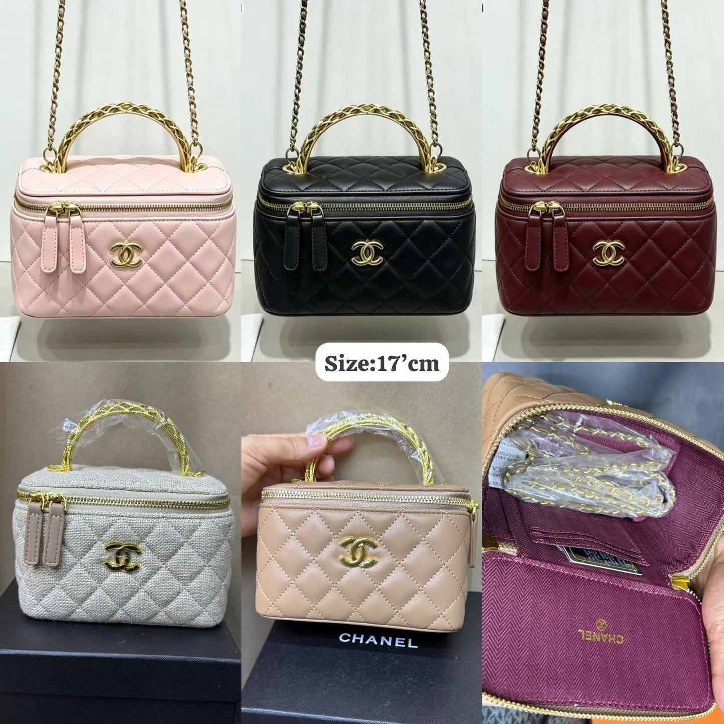 Chanel makeup
Good quality 
Size 17cm
100 dhs✅
With box 📦

Zain70
♥️♥️♥️