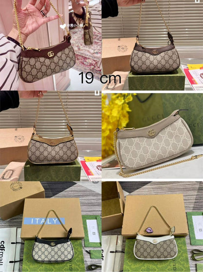 Gucci mini bag, 
good quality, 
comes with box, 🎁🎁🎁
size... 19* 11cm 
85 dhs✅

Zain12
♥️♥️♥️